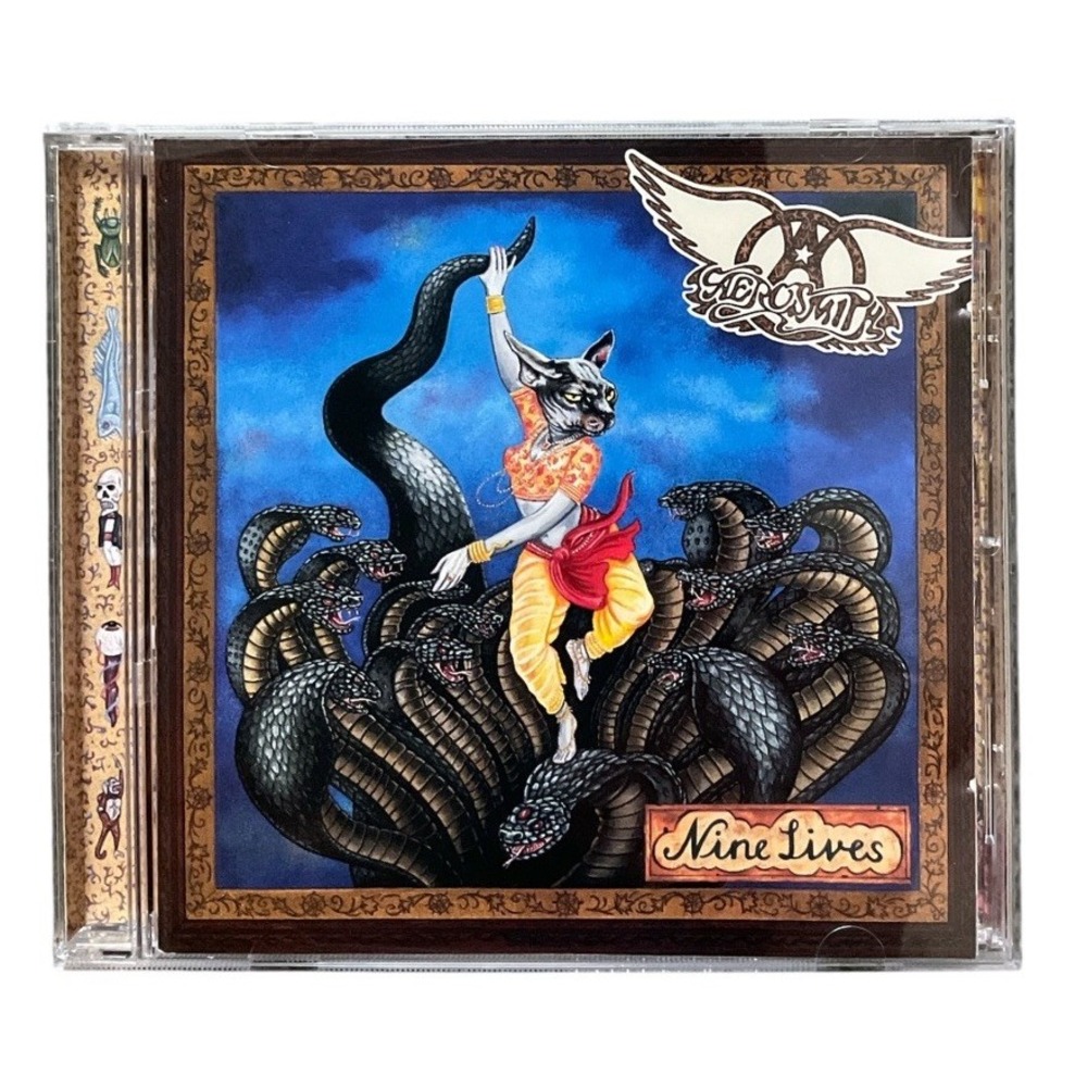 Aerosmith Nine Lives CD Banned Album Cover 1997 Sony Columbia Rock